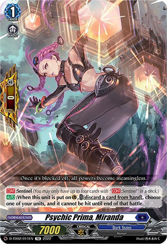 Psychic Prima, Miranda (D-TD02/011EN) [Michiru Hazama -Demonic Jewel Dragon of the Four Flames-]