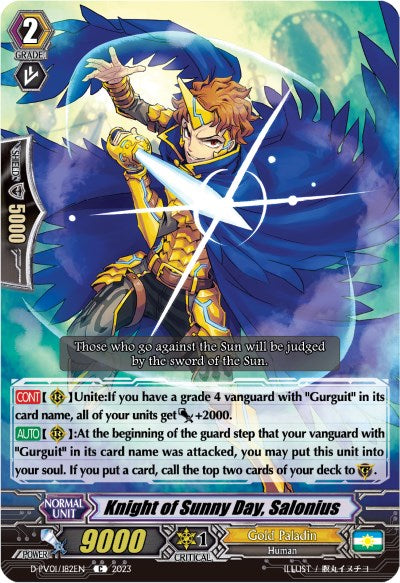 Knight of Sunny Day, Salonius (D-PV01/182EN) [History Collection]