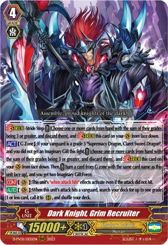 Dark Knight, Grim Recruiter (D-PV01/005EN) [History Collection]