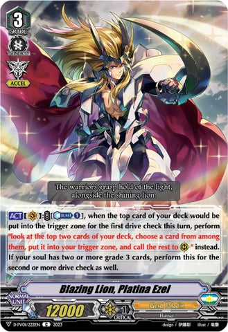 Blazing Lion, Platina Ezel (D-PV01/222EN) [History Collection]