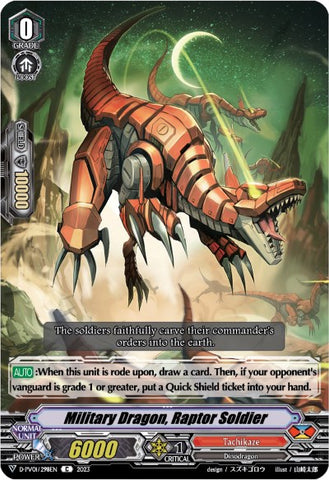 Military Dragon, Raptor Soldier (D-PV01/298EN) [History Collection]