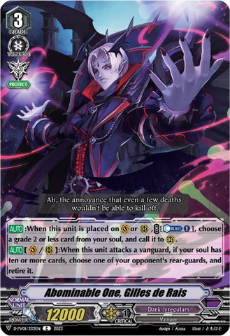 Abominable One, Gilles de Rais (D-PV01/333EN) [History Collection]