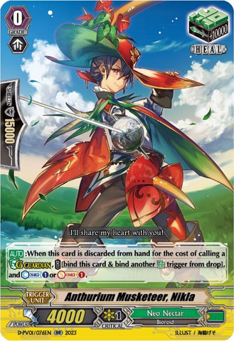 Anthurium Musketeer, Nikla (D-PV01/076EN) [History Collection]