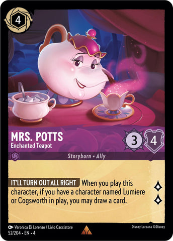 Mrs. Potts - Enchanted Teapot (52/204) [Ursula's Return]