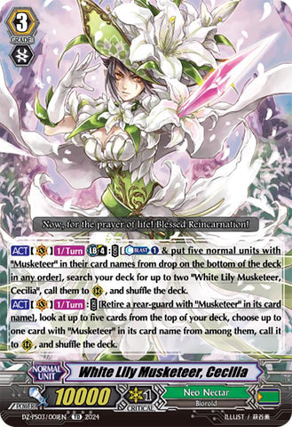 White Lily Musketeer, Cecilia (DZ-PS03/001EN) [DZ-PS03: Premium Deckset “Musketeer”]