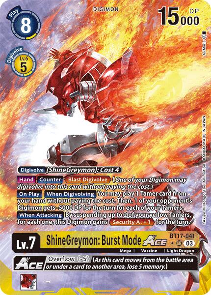 ShineGreymon: Burst Mode ACE [BT17-041] (Alternate Art) [Secret Crisis