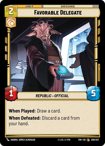 Favorable Delegate (208/257) (208/257) [Twilight of the Republic]