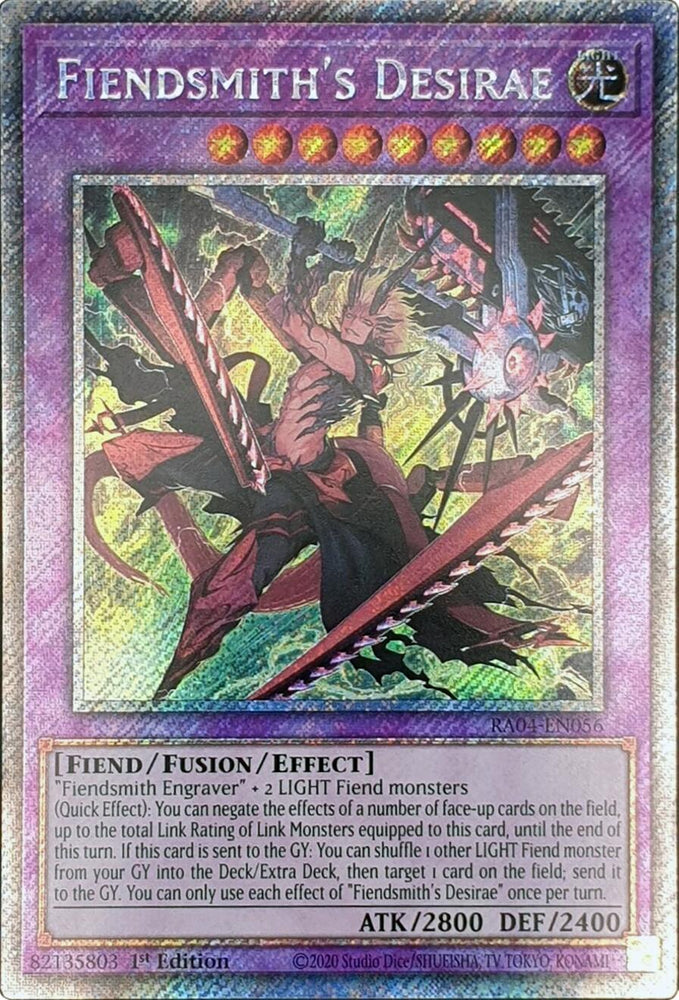 Fiendsmith's Desirae [RA04-EN056] Platinum Secret Rare