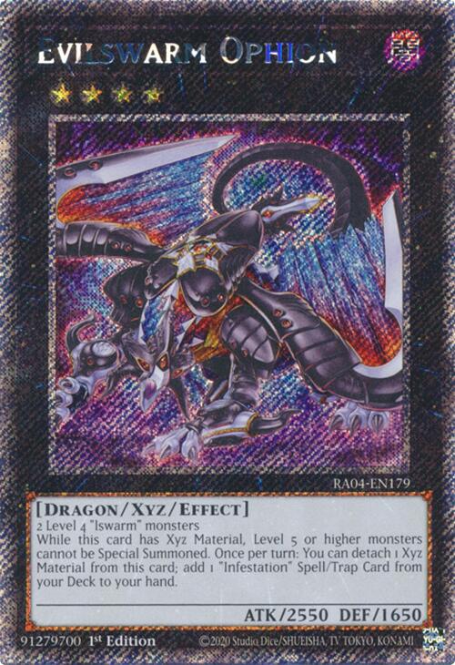 Evilswarm Ophion [RA04-EN179] Platinum Secret Rare