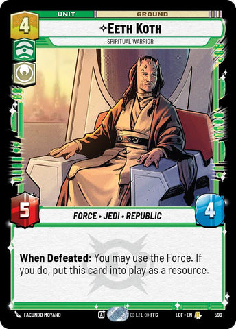 Eeth Koth - Spiritual Warrior (599) (Foil) (599) [Legends of the Force]