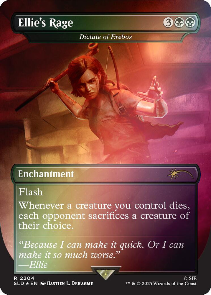Ellie's Rage - Dictate of Erebos (Rainbow Foil) [Secret Lair Drop Series]