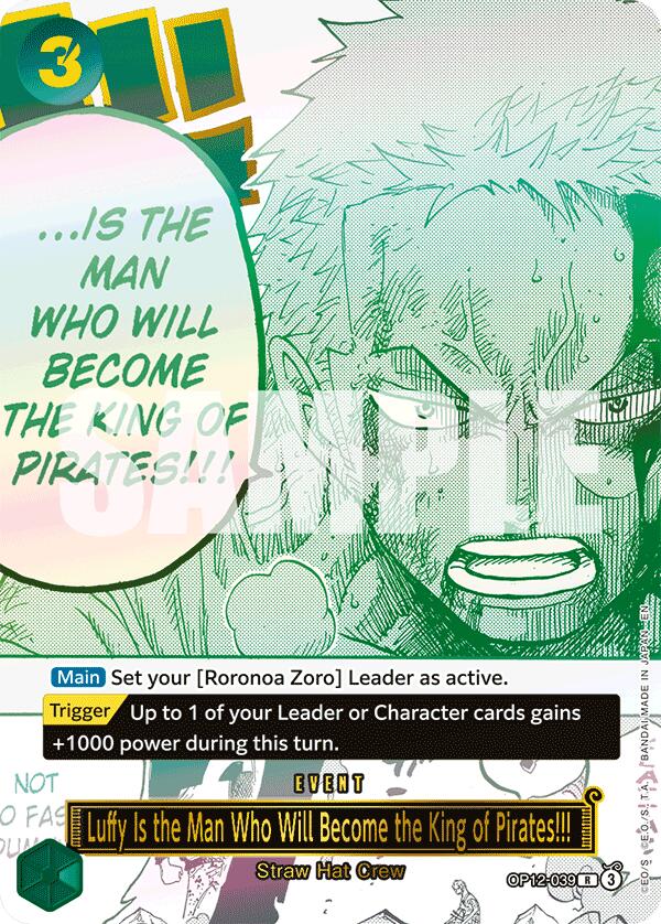 Luffy Is the Man Who Will Become the King of Pirates!!! (Japanese Version 3rd Anniversary Set) [One Piece Promotion Cards]