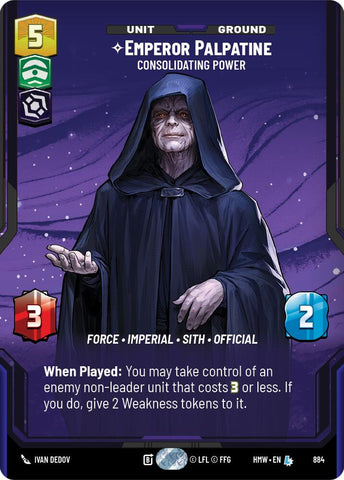 Emperor Palpatine - Consolidating Power (884) (Prestige Foil) (884) [Homeworlds]
