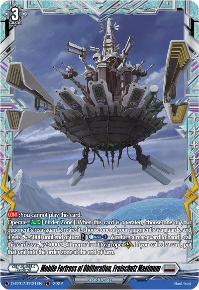 Mobile Fortress of Obliteration, Freischutz Maximum (FR) (D-BT07/FR21EN) [Raging Flames Against Emerald Storm]