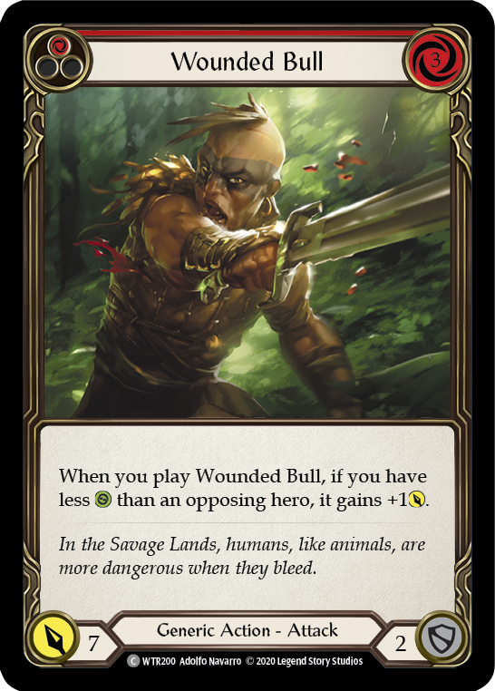 Wounded Bull (Red) [U-WTR200] (Welcome to Rathe Unlimited)  Unlimited Rainbow Foil