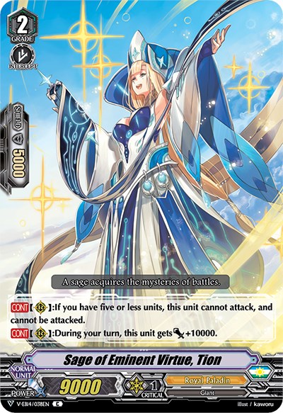 Sage of Eminent Virtue, Tion (V-EB14/038EN) [The Next Stage]