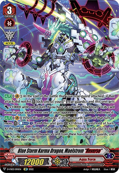 Blue Storm Karma Dragon, Maelstrom "Reverse" (D-VS03/SP11EN) [V Clan Collection Vol.3]