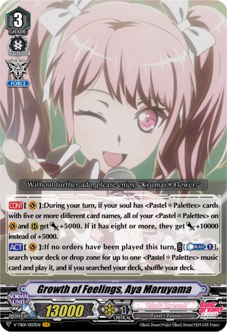 Growth of Feelings, Aya Maruyama (V-TB01/003EN) [BanG Dream! FILM LIVE]