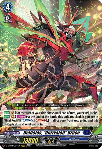 Diabolos, "Unrivaled" Bruce (D-BT04/004EN) [Awakening of Chakrabarthi]