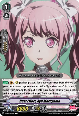 Best Effort, Aya Maruyama (V-TB01/038EN) [BanG Dream! FILM LIVE]
