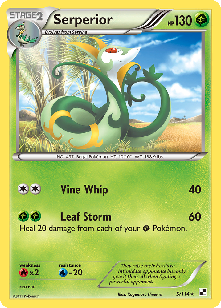 Serperior (5/114) (Green Tornado) (Theme Deck Exclusive) [Black & White: Base Set]