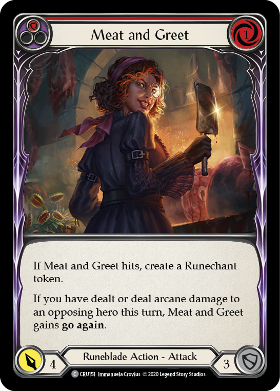 Meat and Greet (Red) [CRU151] (Crucible of War)  1st Edition Rainbow Foil