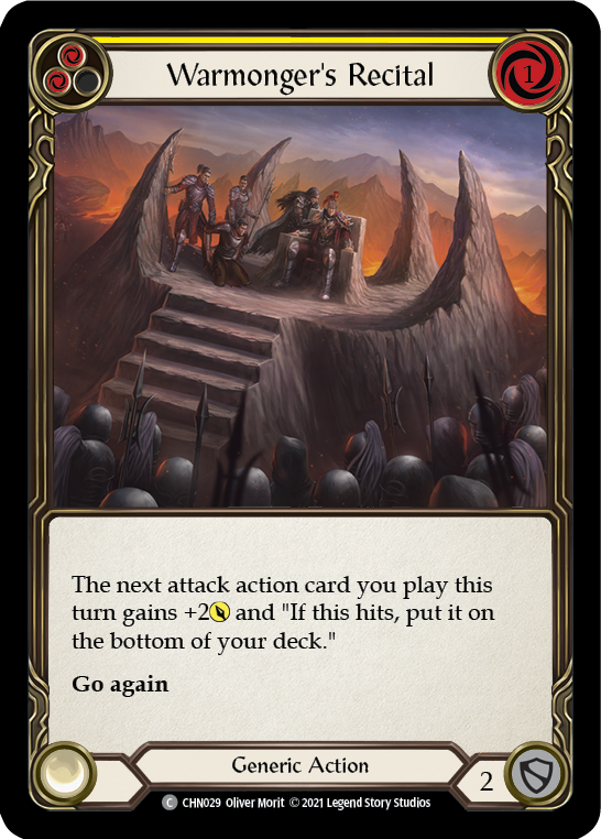 Warmonger's Recital [CHN029] (Monarch Chane Blitz Deck)