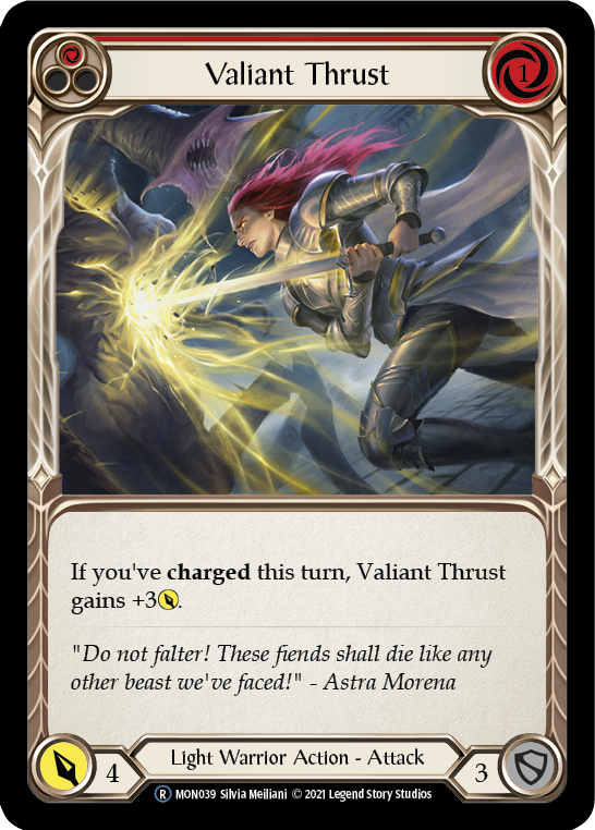Valiant Thrust (Red) [U-MON039] (Monarch Unlimited)  Unlimited Normal